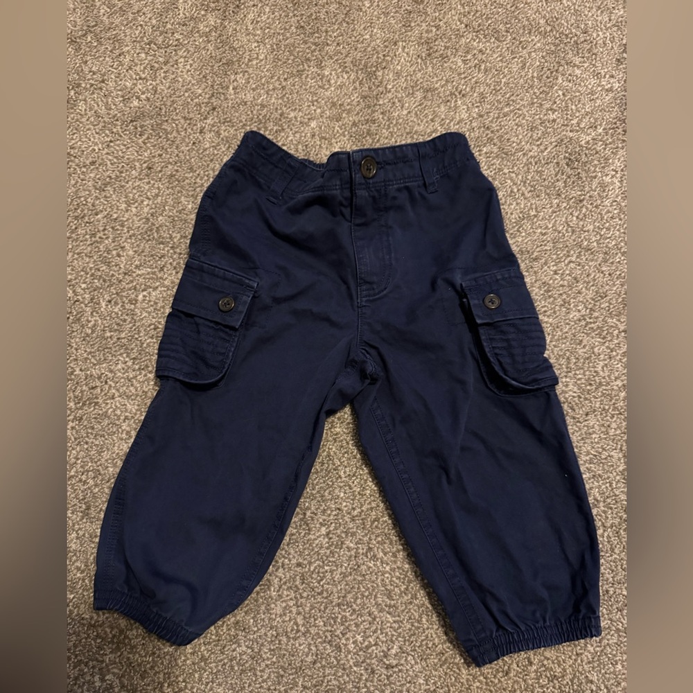 Ralph Lauren Navy chino cargo pants Jogger style 12 months 12m Baby Boy